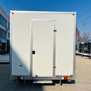 10ft White Single-Window Square Food Trailer - Image 3
