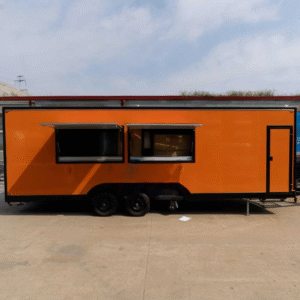 7m (23ft) Orange Square Food Trailer